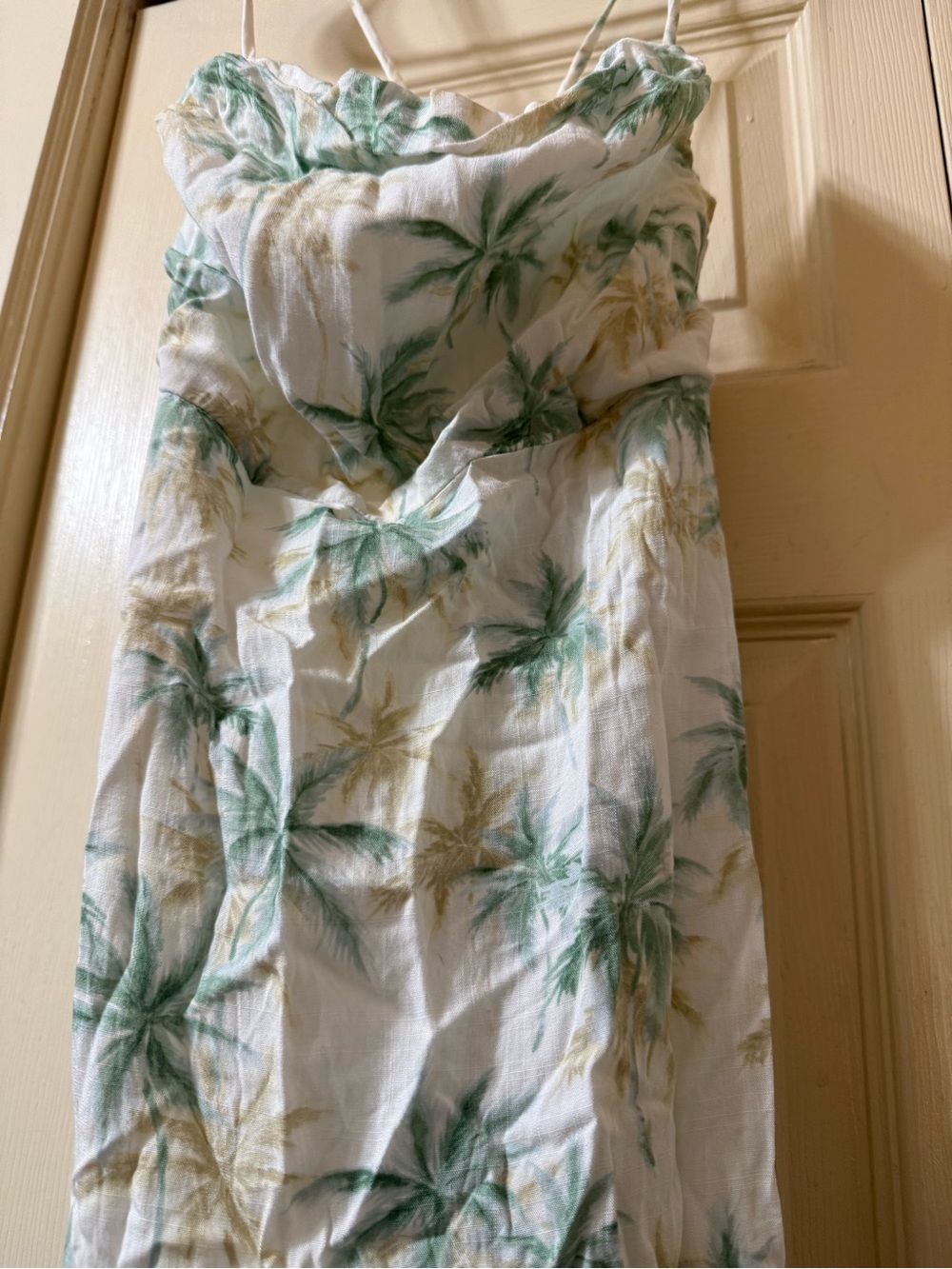 Forever 21 Palm Tree tropical midi dress size medium - Picture 4 of 7